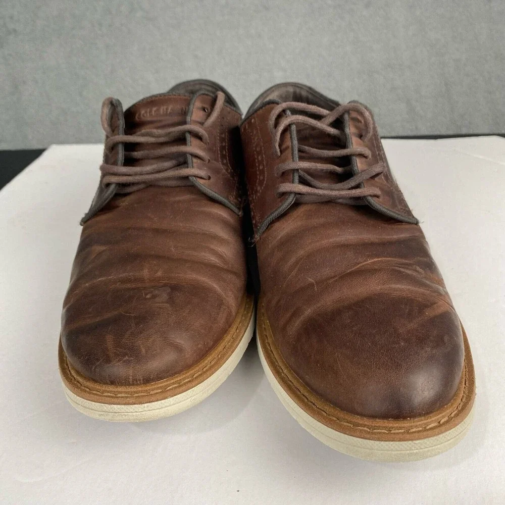 Cole Haan Go-To Plain Men's  10.5 M Toe Oxford Shoes Dark Coffee Brown GRAND 360